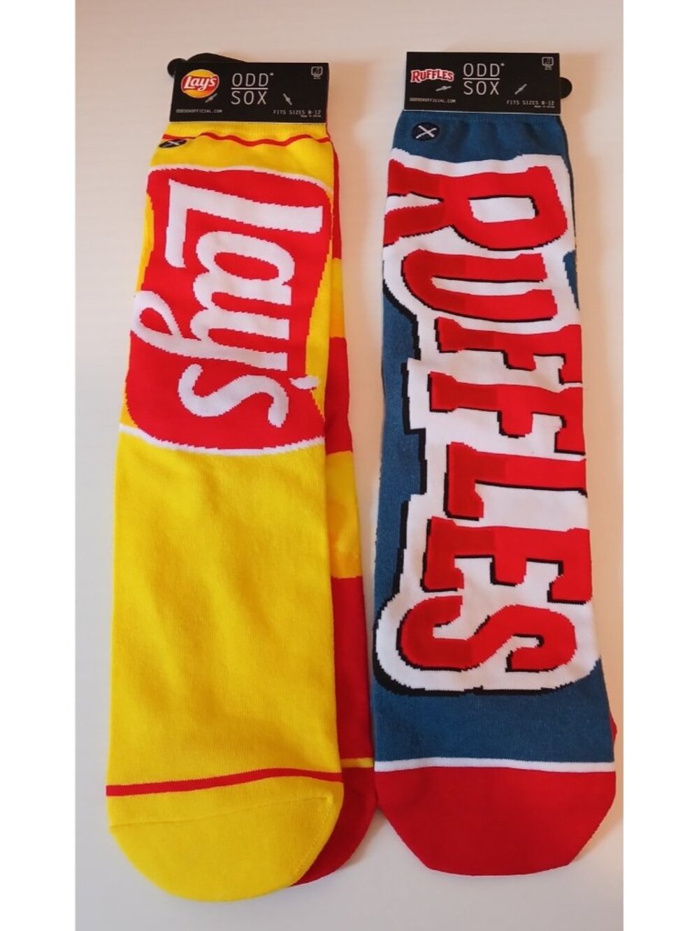 ODD SOX Size 8-12 Ruffles Lays Socks Chip's Related NEW 2023 Pepsico Set of 2